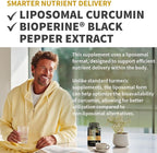 Liposomal Turmeric - High-Absorption Curcumin Supplements, Non-GMO Blend for Digestive Comfort & Daily Support - Organic Turmeric Supplement with Black Pepper (120ct, Pack of 3)