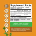 Natures Craft Liquid Vitamin D3 with K2 for Adults - Organic Drops 2000IU per Serving Vegan Bone Muscle Heart & Immune Support MCT Oil Enhanced Absorption - 2Fl Oz (Pack of 1)