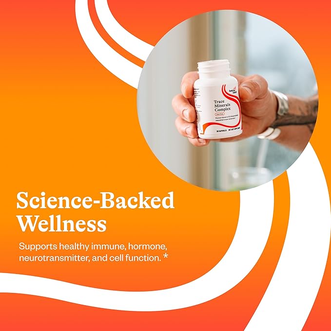 Seeking Health Trace Minerals Complex - Includes 10 Essential Trace Minerals - Mineral Supplement Supports Immune & Nervous System - Iron-Free - 30 Capsules
