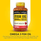 MASON NATURAL Omega,3 Fish Oil, 180,Day Supply, 1000mg with EPA and DHA for Joint Support, 60 Softgel Pills (3 Pack)