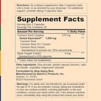 Stop Aging Now - Turmeric Curcumin Supplement - with Black Pepper - 60 Capsules