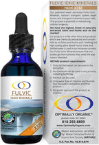 Optimally Organic Water Extracted Fulvic Ionic Minerals X350 - Patented BioActive Fulvic Acid, Humic Acid, Trace Minerals, Electrolytes & Essential Amino Acids - 8+ Month Supply!