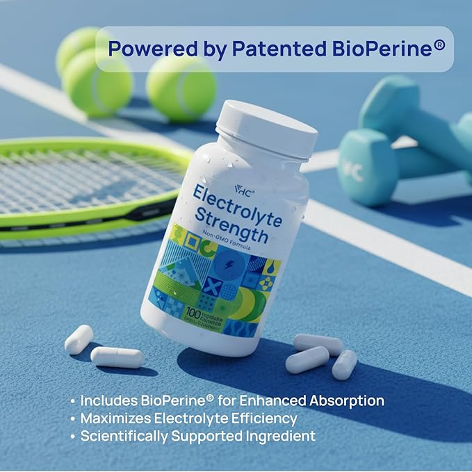 VHC Electrolyte Capsules, Max Strength Salt Pills Supplement for Running Endurance Sports Nutrition Electrolytes Pills