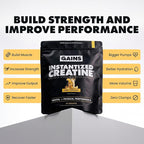 Gains in Bulk Instantized Creatine Monohydrate for Men & Women, Soluble Pre Workout Powder, Supports Muscle Building, Strength and Performance, Bodybuilding Supplements, Sweet Lemonade, 30 Servings