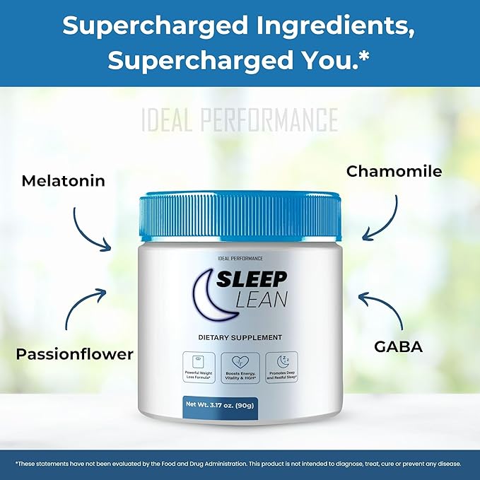 Sleep Lean Powder, Official SleepLean Health and Wellness Supplement Powder - Maximum Strength, All Natural Sleep Support for Calm and Relaxation, Premium SleepLean Support Reviews (2 Pack)