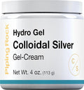 Piping Rock Colloidal Silver Cream | 4 oz | for Skin | Hydro Gel Cream | Non GMO, Gluten Free