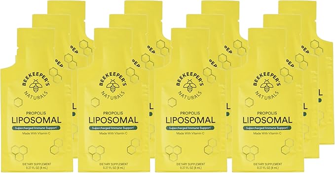 Beekeepers Naturals Liposomal Propolis with Vitamin C 12 Count, 0.27 FZ