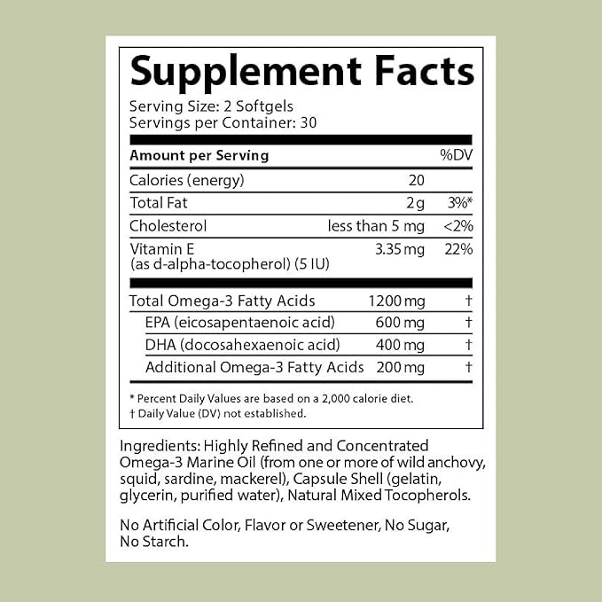 Doctor's Advantage Omega Shield Supplement - 60 Softgels, 30-Day Supply - Premium Mercury-Free Triglyceride Omega 3 Fish Oil for Optimal Heart and Eye Health