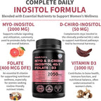Myo-Inositol 40:1 for Women – Inositol Supplement with Myo & D-Chiro Inositol, Folate & Vitamin D3 – Vegan Capsules for Daily Routine & Hormone Support – Flo Ovarian Support Capsules – (90 Count)