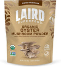 Laird Superfood Organic Oyster Mushroom Powder for Immune and Digestive Support, 3.17 oz. Bag, Pack of 1