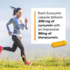 Theracurmin Turmeric Curcumin Supplement, 120 Count, High Absorption Turmeric & Curcumin - Joint Supplement for Men and Women - 42.6X More Bioavailablity