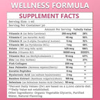 Pure Biotin 10000mcg Liquid Drop Optimal Solutions Hair Skin & Nails Vitamins Support w. Collagen Keratin Hyaluronic Acid Saw Palmetto, Biotin(Vitamin B7) for Hair Growth & Cellular Energy
