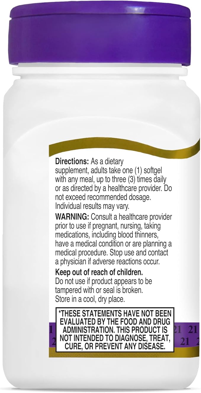 21st Century Fish Oil 1000 mg Softgels, 60 Count (Pack of 3)