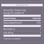 Holiherb Myo Inositol + Methylfolate Supplement for Women | Fertility Supplements for Hormonal Balance & Ovarian Health Support | 4g of Myo Inositol per Serving | 45 Servings