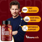 DHT Blocker for Men | Hair Growth Vitamins Supplement with Saw Palmetto & Biotin - Hair Regrowth - Natural Hair Loss Supplements Liquid-Filled - Proprietary Herbal Blends (90 Capsules)
