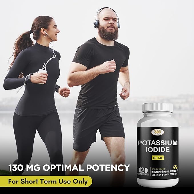 Potassium Iodide130 mg - KI Tablets- Potassium130 mg - USA Made Potassium Iodine Pills YODO Naciente, Yoduro de potasio - 120 Tablets