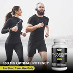 Potassium Iodide130 mg - KI Tablets- Potassium130 mg - USA Made Potassium Iodine Pills YODO Naciente, Yoduro de potasio - 120 Tablets