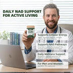NAD+ Supplement with Nicotinamide Riboside & Resveratrol 1000mg - NAD Resveratrol Supplement for Men and Women - NMN Alternative Anti-Aging, Cellular Energy - 90 Caps