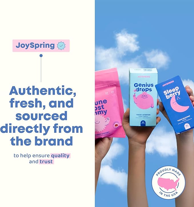 JoySpring Saffron for Kids – Mood Magic Pixie Sticks with Magnesium Citrate & Vitamin D3 – Herbal Saffron Extract Drink Mix, Sugar Free Cherry Lime Powder | 4+ Years | 25 Servings