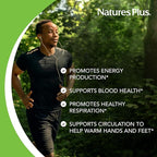NaturesPlus Iron - 40 mg, 90 Tablets - Vegetarian, Gluten Free - 45 Servings