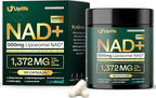 UPLIFE NAD+ Supplement 1,372mg – Liposomal NAD+ with CoQ10, Resveratrol, Spermidine, L-Theanine, Apigenin & PQQ – NMNH Alternative Booster Cellular Energy, Healthy Aging, Immune Health – 120 Capsules