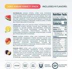 DripDrop Sugar Free Hydration Packets - Zero Classic Variety Pack - Single Serve Electrolytes Powder Drink Mix - Lemon Lime, Watermelon, Peach, Passion Fruit - Non-GMO, Gluten Free, Vegan - 16 Sticks