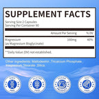 iMATCHME Magnesium Bisglycinate 100%, Magnesium Supplement Support to Sleep & Calmness,Heart Healthy, Muscle & Bones, Maximum Absorption,180 Capsules