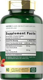 Carlyle Vitamin C 2000mg | with Rose Hips | 150 Caplets | Vegetarian, Non-GMO, Gluten Free Supplement