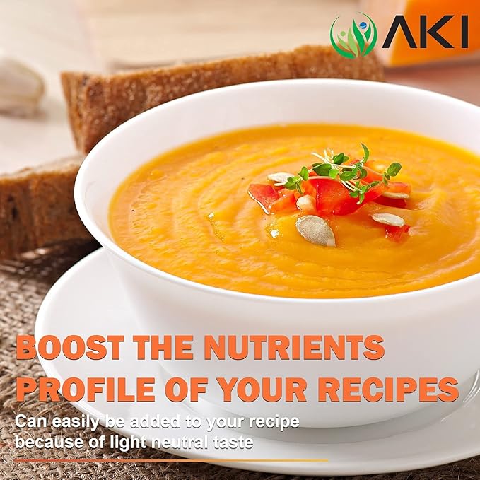 AKI Beta Carotene 10% Powder (1.5oz/42.52g) Highly Concentrated flavouring Fount of Vitamin A, May Helps to Support Body Functions, Skin, Immune System and Eye - GMO Free & Vegan Friendly