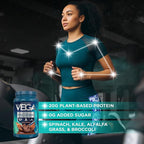 Vega Premium Protein + Supergreens, Chocolate – 20g Vegan Protein, Dairy & Gluten Free, 28.8 oz (25 Servings)