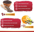 ZEBORA CoQ10-200mg-Softgels with PQQ, BioPerine & Omega-3, 120 Servings Coenzyme Q10(Ubiquinone) Supplement for High-Absorption, Powerful-Antioxidant, Support Heart & Energy-Production