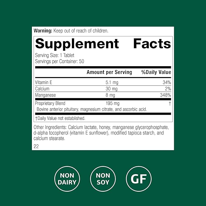 Standard Process E-Manganese - Antioxidant Health Support - Whole Food-Based Supplement with Vitamin E & Manganese - Supplement to Aid Cellular Health - 50 Tablets