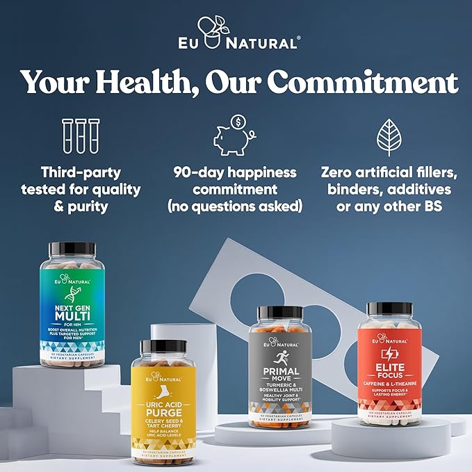 Eu Natural Conception for Him - Male Fertility Supplements with Ashwagandha, Folate & Zinc - Sperm Count, Motility & Strength Support - Fertility Support for Men, 120 Vegetarian Capsules