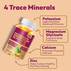 MoodMingle Potassium Magnesium Glycinate Supplement Gummies - High Absorption Potassium Chews - with Calcium Vitamins B6 B12 C D3 K2 Zinc - Vegan Sugar-Free Gluten Free for Kids Adults