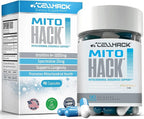 MITOHACK - 1000mg Urolithin A+ & 25mg Spermidine Supplements Designed with Advanced Mitochondrial Formula for Longevity & Anti-Aging, Promotes Cellular Health, Muscle Strength, Stamina - 90 Capsules