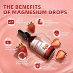 (3 Pack) Magnesium Glycinate Liquid Drops, High Absorption Magnesium Liquid with Bromelain, Vitamin B6 C D, Magnesium Supplement for Kids and Adults, Night & Muscle Support, Strawberry Flavor