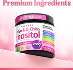 Myo-Inositol & D-Chiro Inositol Supplement for Women - 40:1 Ratio Inositol Capsules with Folate, Vitamin D3, Magnesium & Zinc - Ovarian Support Inositol Multivitamin - 2050mg, 120 Count