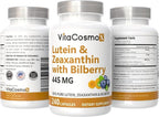 Lutein with Zeaxanthin, Vegan Capsules, 240 Count, 40 mg Lutein + 4 mg Zeaxanthin per Serving, Non-GMO, Gluten-Free - 2 Packs