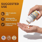 Clean Nutraceuticals Ashwagandha Maca Root Fenugreek Supplement with Tongkat Ali Ginseng - Assists with Stress, Mood & Thyroid - Ashwagandha Capsules Fenugreek Caps - 1 Pack
