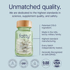 Fatty15 C15:0 Pentadecanoic Acid Supplement The Longevity Nutrient - 90 Vegan Capsules - 3X Cellular Benefits of Fish Oil EPA Omega 3 Supplements - Liver Support & Mitochondrial Health