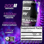 EFX Sports Kre-Alkalyn EFX | pH Correct Creatine Monohydrate Pill Supplement | Strength, Muscle Growth & Performance | 200 Servings, 400 Capsules