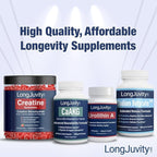 LongJuvity Sodium Butyrate Supplement (300mg) - Optimal Gut Health for Men & Women - Digestion Support & Leaky Gut Repair - Postbiotic Short Chain Fatty Acid, Lab Tested (120 Extended Release Caps)