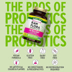 Raw Flora Probiotics for Women | 30 Billion CFU | 33 Capsules | with Cranberry and D-Mannose | Vegan, Non-GMO & Gluten Free Supplement
