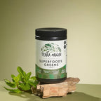 TERRA ORIGIN Healthy Superfood Greens Powder Drink with Probiotics & Ashwagandha | Adaptogen & Digestive Enzyme Fruit and Veggie Blend | for Gut Health, Energy, Immune Support* | 30 Servings | Mint