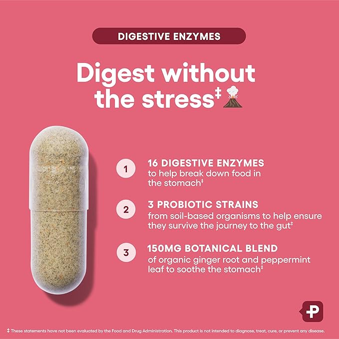 Physician's CHOICE Digestive Enzymes - Multi Enzymes, Bromelain, Organic Prebiotics & Probiotics for Digestive Health & Gut Health - Bloating & Meal Time Discomfort - Dual Action - All Diets - 30 CT