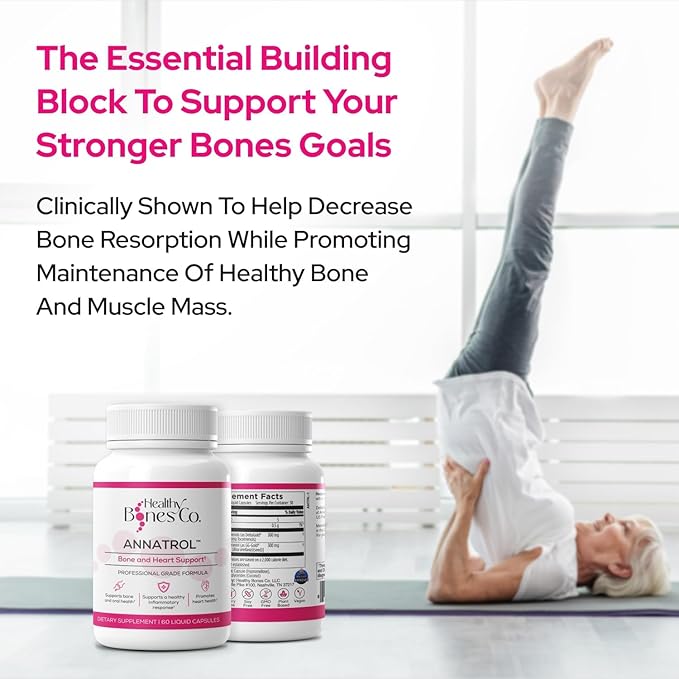 Annatrol Bone & Heart Wellness | Premium Annatto Tocotrienols & Geranylgeraniol (GG) Vitamin E Complex | Advanced Nutritional Formula for Daily Wellness