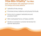PURE SYNERGY Vita·Min·Vitality | Natural Multivitamin for Men | Men’s Daily Multivitamin Made with Organic Whole Foods | for Energy, Stress, and Immune Support (60 Tablets)