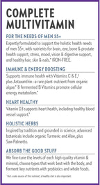 New Chapter Men’s Multivitamin 55+, Extra B6 & B12, D3, Astaxanthin, Vitamin C & Zinc, Immune, Heart, Cellular Energy, and Brain Health, Gentle on The Stomach, One Daily, Non-GMO, 96 Tablets