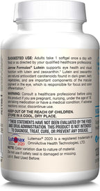 Jarrow Formulas Lutein 20 mg - 120 Softgels - Clinically Documented Eye Health & Support - With Zeaxanthin - 120 Servings