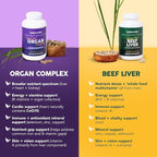 Paleovalley Grass Fed Beef Organ Complex - Freeze-Dried Beef Liver, Heart, and Kidney Blend, 1 Bottle